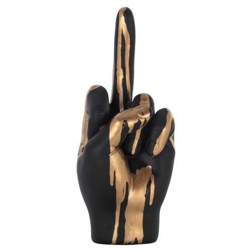 Decoratie Hand Middelvinger kleur Zwart/Goud - Afbeelding 4