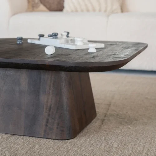 Vierkante Salontafel Aron Mangohout - Bruin 80 cm - Afbeelding 14