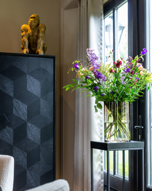 Opbergkast Blax 110 x 175cm Eikenhout en staal kleur zwart - Afbeelding 8