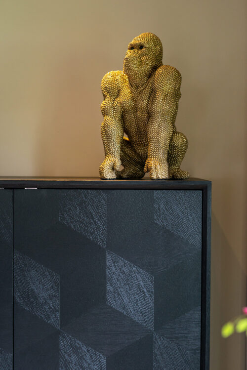 Opbergkast Blax 110 x 175cm Eikenhout en staal kleur zwart - Afbeelding 9