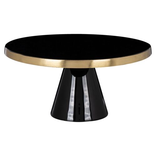 Taartplateau Elena kleur Zwart/Goud
