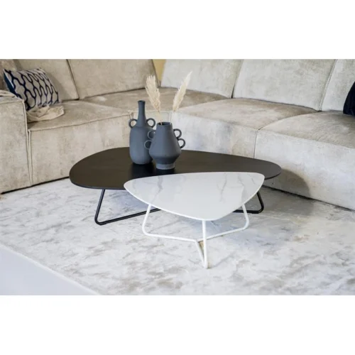 Organische Salontafel Moos Eikenhout 125 x 95 cm - Zwart - Afbeelding 15