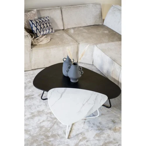 Organische Salontafel Moos Eikenhout 125 x 95 cm - Zwart - Afbeelding 14