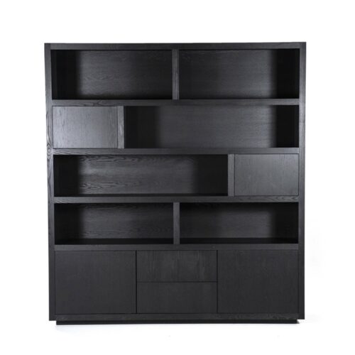 Opbergkast Helsinki Eikenhout 200 x 220 cm - Zwart - Afbeelding 24