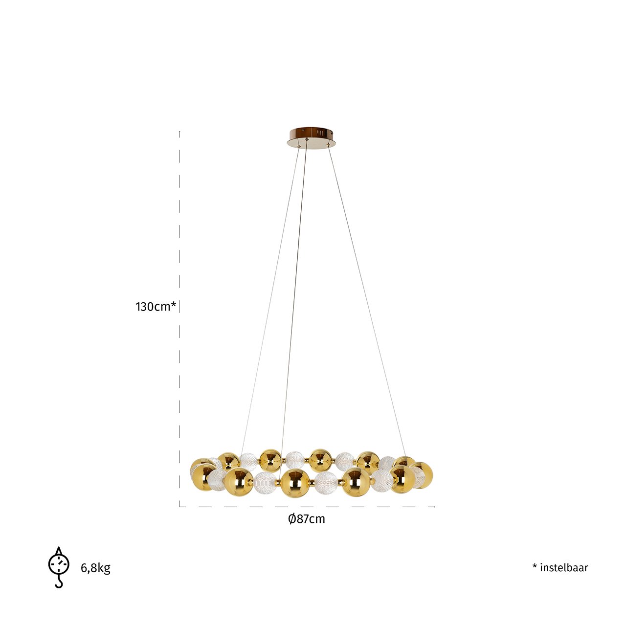Hanglamp Chanda ⌀87cm kleur Goud - Afbeelding 2