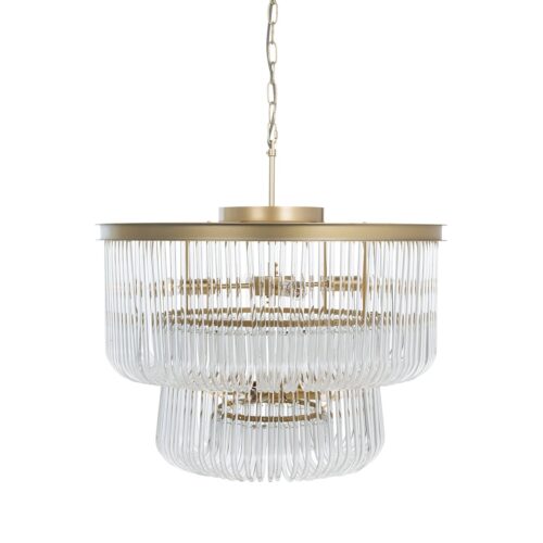 Hanglamp Romy Glas kleur Brushed Gold