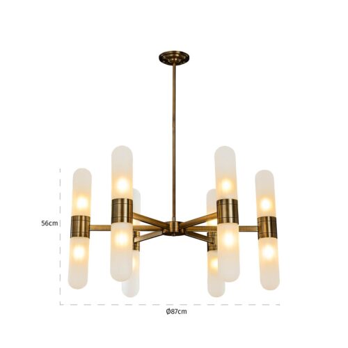 Hanglamp Tricon Glas kleur Brons - Afbeelding 2