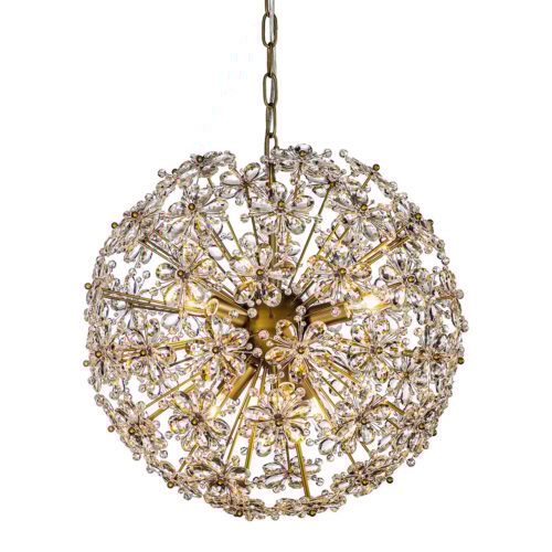 Hanglamp Cyntha Crystal kleur Brons