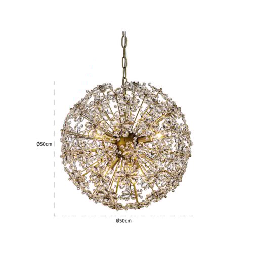 Hanglamp Cyntha Crystal kleur Brons - Afbeelding 2