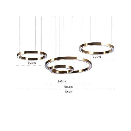 Hanglamp Lilou 4-lamps kleur Brushed Gold - Afbeelding 2