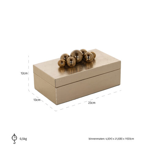 Sieradendoos Norah kleur Goud - Afbeelding 4