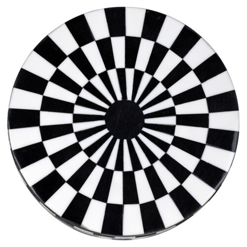 Rond Opbergdoosje Nore Ø15cm kleur Zwart/Wit - Afbeelding 2