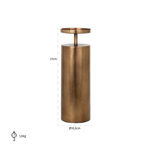 Kandelaar Dixon / Divon kleur brushed gold - Afbeelding 2