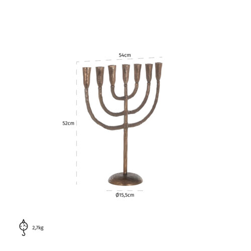 Kandelaar Femm 52cm kleur Goud - Afbeelding 4
