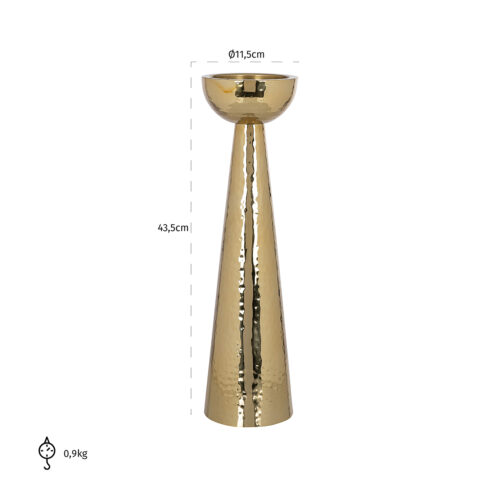 Kandelaar Lizz kleur Goud - Afbeelding 2