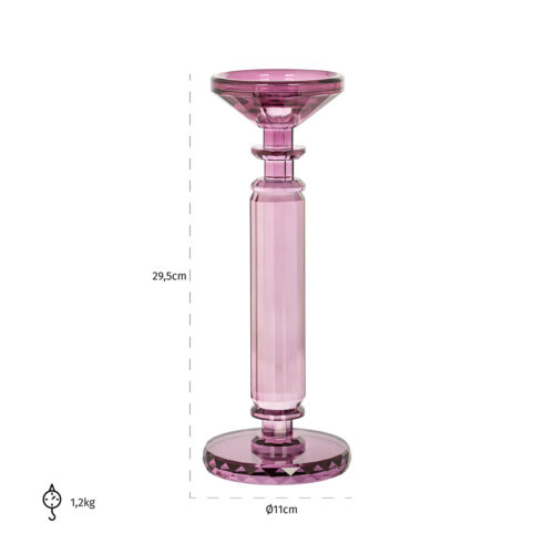 Kandelaar Maysa Kristal 28cm hoog - Afbeelding 2