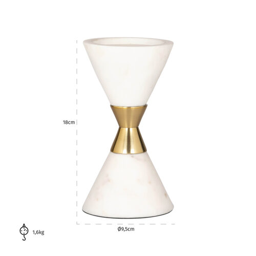 Kandelaar Jurre Marmer 18cm - Afbeelding 2