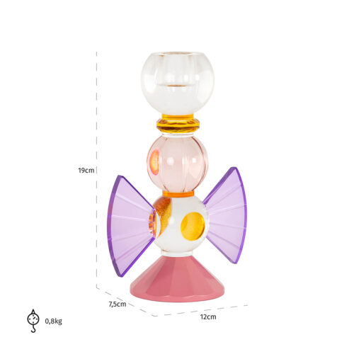 Kandelaar Liony Glas 20cm - Afbeelding 5