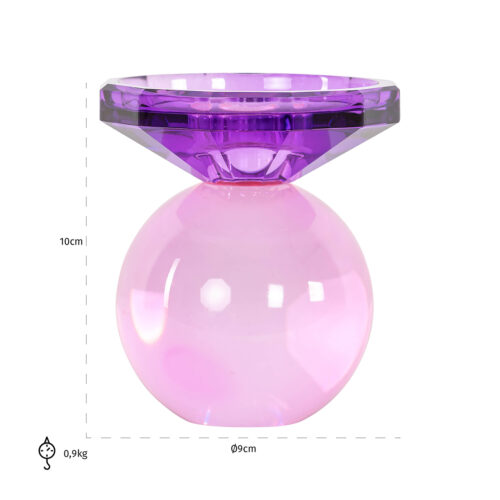Kandelaar Una Glas 9cm - Afbeelding 3