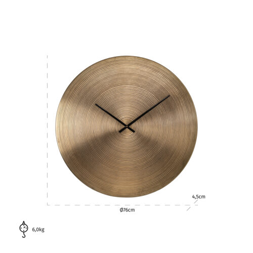 Klok Aden 76cm kleur Goud - Afbeelding 3