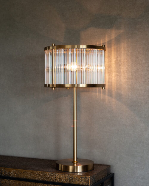 Tafellamp Loiza 64cm hoog kleur Brushed Gold - Afbeelding 3