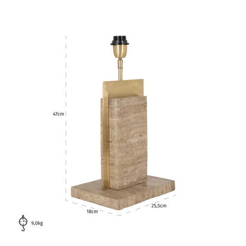 Tafellamp Mosa Marmer 47cm hoog - Afbeelding 4