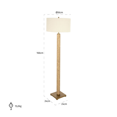Vloerlamp Lorén Marmer en Bouclé - Afbeelding 3