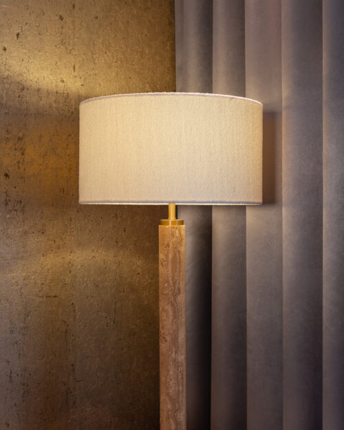 Vloerlamp Lorén Marmer en Bouclé - Afbeelding 4