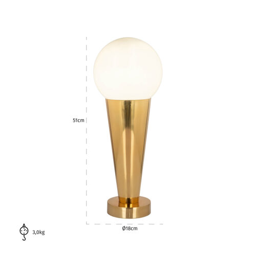 Tafellamp Cone 51cm hoog kleur Goud - Afbeelding 2