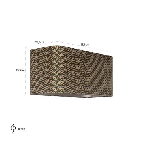 Lampenkap Geo kleur Zwart/Goud - Afbeelding 4