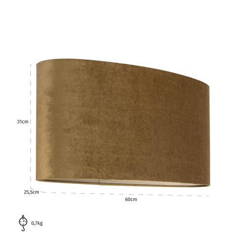 Lampenkap Addy Velvet kleur Goud - Afbeelding 4