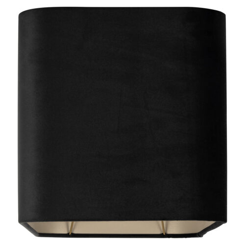 Lampenkap Maddy black velvet, rechthoekig (Black) - Afbeelding 2