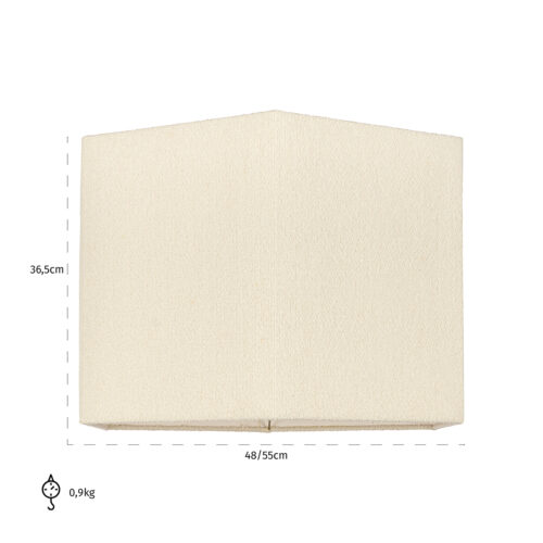 Lampenkap Soho Bouclé kleur Wit - Afbeelding 3