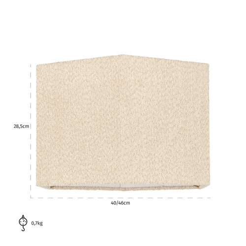 Lampenkap Miley Bouclé kleur Zand - Afbeelding 3