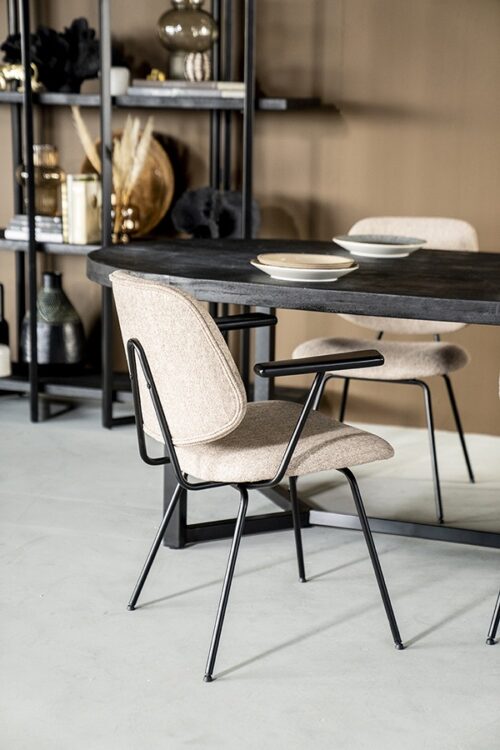 Stoel Lynn met armleuning - Beige - Afbeelding 28