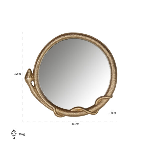 Spiegel Fiona Snake kleur Goud - Afbeelding 2