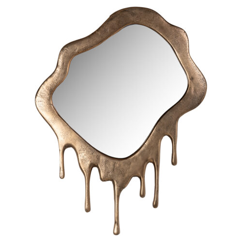 Spiegel Drops 74 x 56cm kleur Brushed Gold