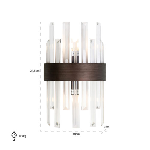 Wandlamp Avan, kleur Brons - Afbeelding 3