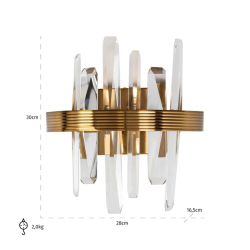 Wandlamp Brigh Crystal 2-lamps - Afbeelding 3