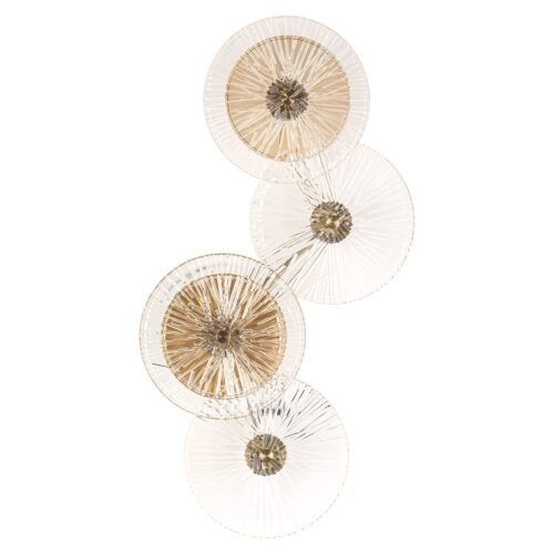 Wandlamp Linzi 4-lamps kleur Brushed Gold