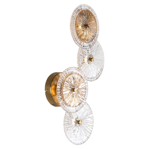 Wandlamp Linzi 4-lamps kleur Brushed Gold - Afbeelding 2