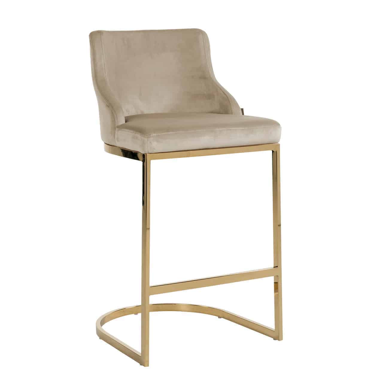 Barstoel Bolton Velvet - zithoogte 75cm
