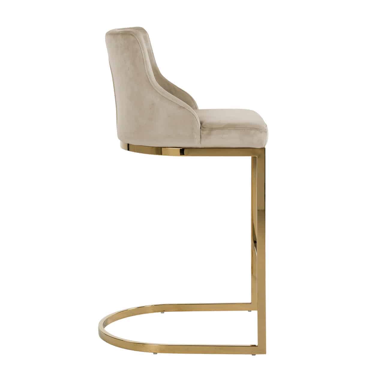 Barstoel Bolton Velvet - zithoogte 75cm - Afbeelding 2
