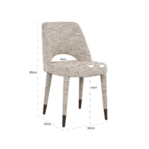 Eetkamerstoel Chinelle kleur Nature - Afbeelding 5