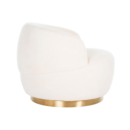 Draaifauteuil Teddy Teddy stof - Wit - Afbeelding 2