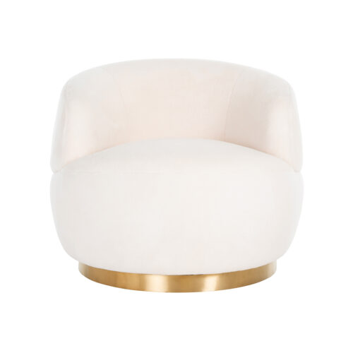 Draaifauteuil Teddy Teddy stof - Wit - Afbeelding 4