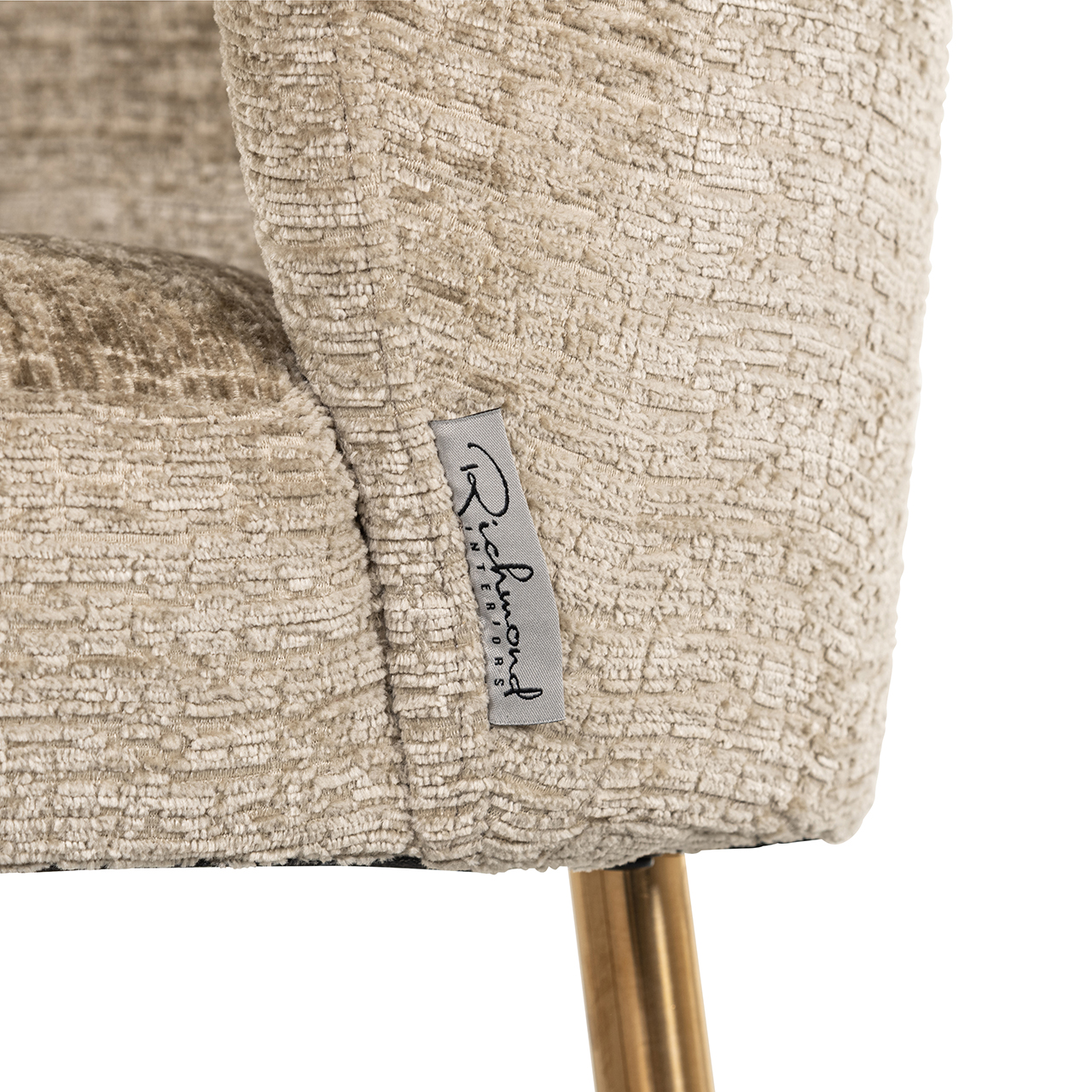 Eetkamerstoel Cannon Chenille kleur Desert - Afbeelding 6