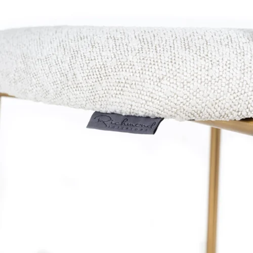 Barstoel Xenia Bouclé Wit - zithoogte 66cm - Afbeelding 4