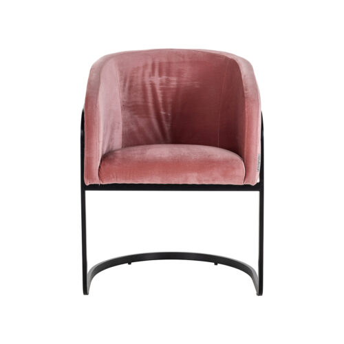 Eetkamerstoel Chiara Velvet kleur Blush - Afbeelding 4