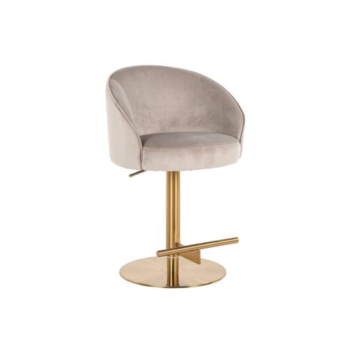 Barstoel Zabi Velvet Khaki  - zithoogte 60 - 87cm